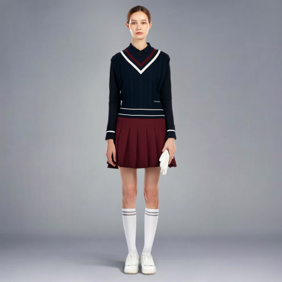 여성 가을 전체 플리츠 큐롯