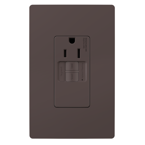 radiant 15A TamperResistant SelfTest Simplex GFCI Outlet