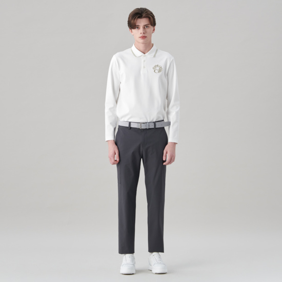 남성 봄 Y넥 긴팔 티셔츠