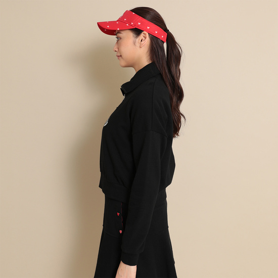 CALLAWAY ハートプリント裏毛ハーフジップスウェット (WOMENS)