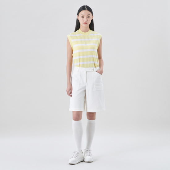 여성 봄 와이드 버뮤다팬츠