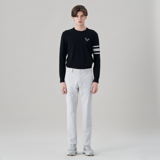 남성 봄 면라이크 슬림팬츠