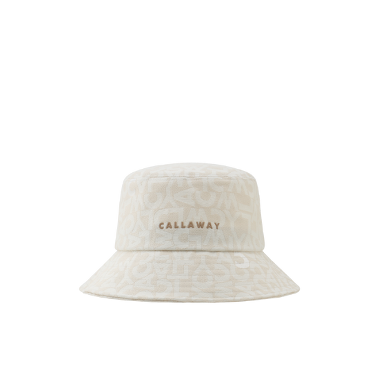 여성 로고 패턴 버킷햇