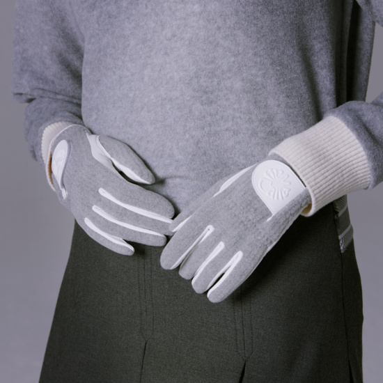 여성 니트 양손 반피 장갑