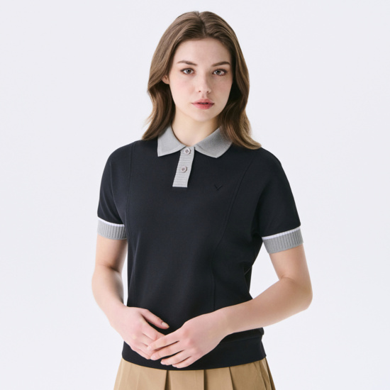 여름 라그랑 에리배색 티셔츠