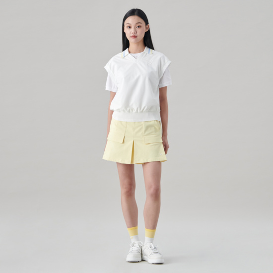 여성 봄 와이드 플리츠