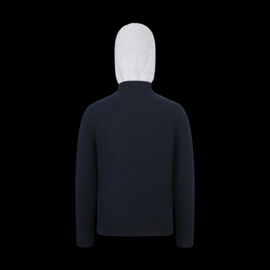 남성 캐시미어 울 혼방 후드 가디건