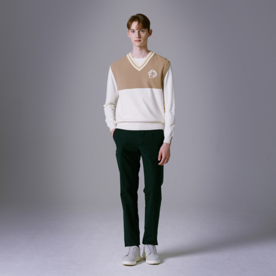 남성  블럭형 V넥 베스트