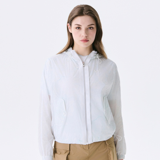 여름 홑겹 프린트 점퍼