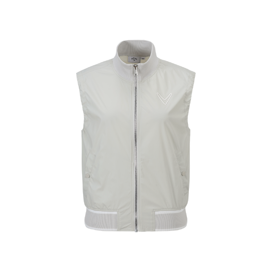 여성 봄 니트에리 우븐베스트