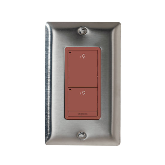 Red Wattstopper PLUS 2 Button Switch