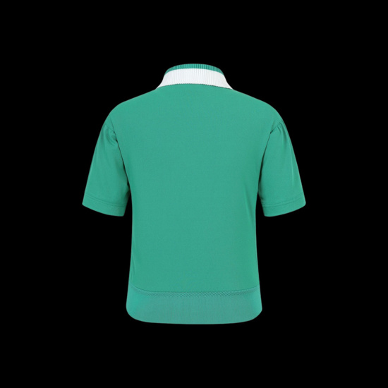 여성 가을 피케 반팔 티셔츠