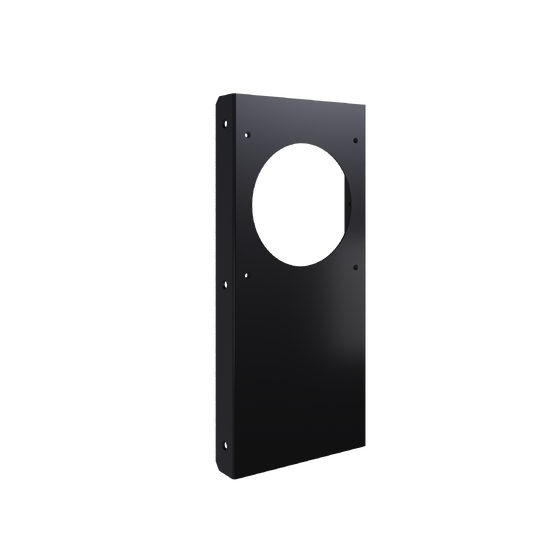 Power Pedestal Device Plate Black Front