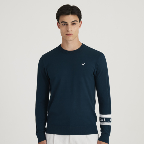 가을 남성 원 포인트 배색 풀오버