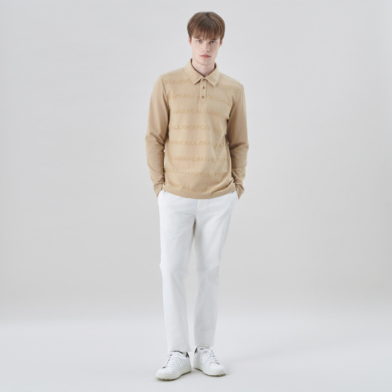 남성 봄 로고 자갸드 하이브리드 긴팔 티셔츠