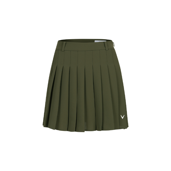 여성 봄 간격믹스 플리츠스커트