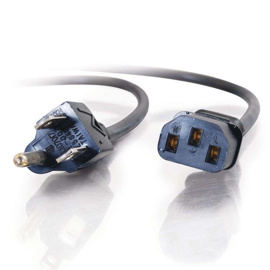 15ft (4.6m) 18 AWG Universal Power Cord (NEMA 515P to IEC320C13) (TAA Compliant) AC Power