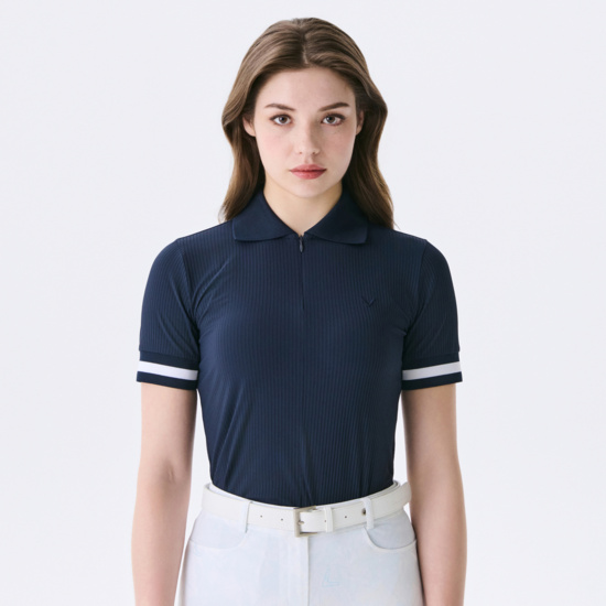 여름 골지 Y에리 티셔츠