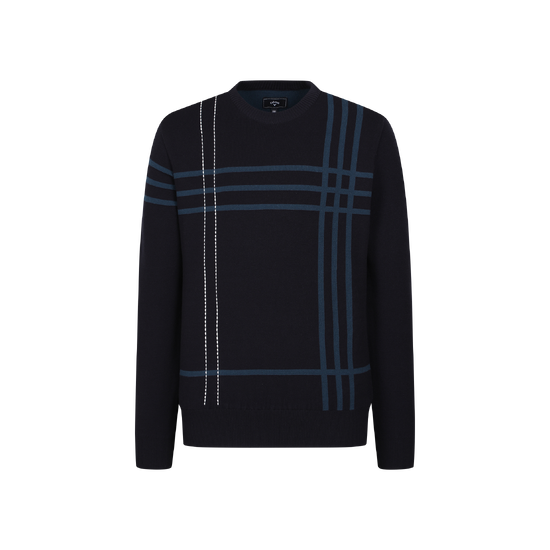 가을 남성 체크 패턴 풀오버