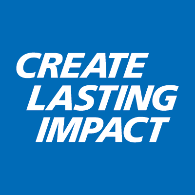 Create Lasting Impact - Presidential Message 2026-27 - Square Web Banner (Azure, White Text)