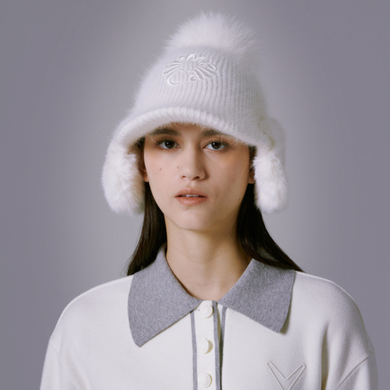여성 니트 귀달이 캡