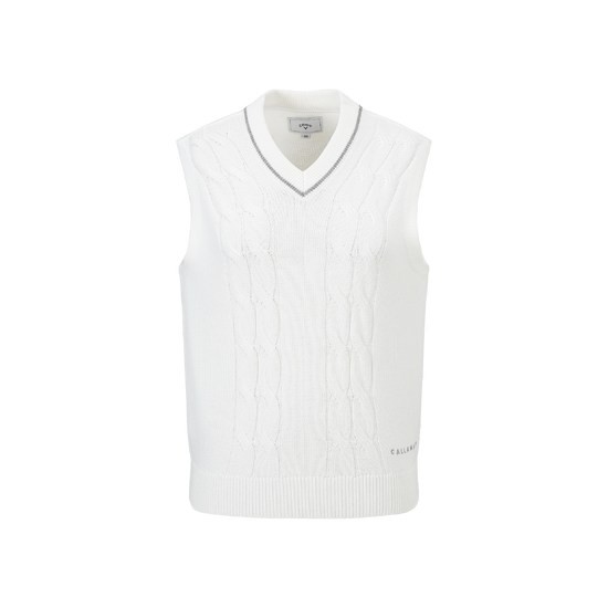 여성 봄 케이블 V넥 베스트