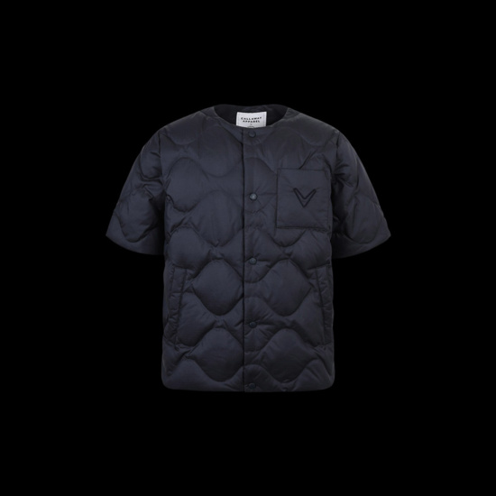 남성 반팔 퀼팅 다운 점퍼