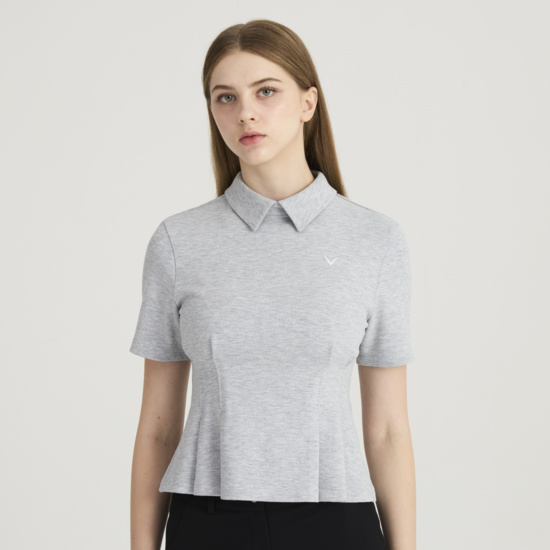 가을 여성 변형핏 반팔 티셔츠