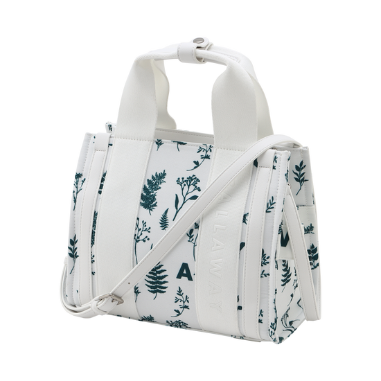 여성  플라워 패턴 스퀘어 토트백