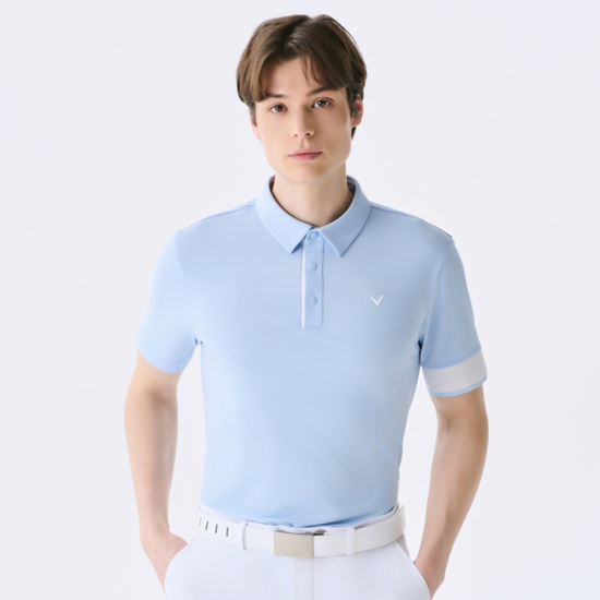 여름 디자인메쉬 Y에리 반팔 티셔츠