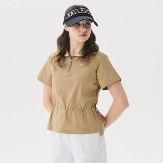 봄 우븐 반팔 티셔츠