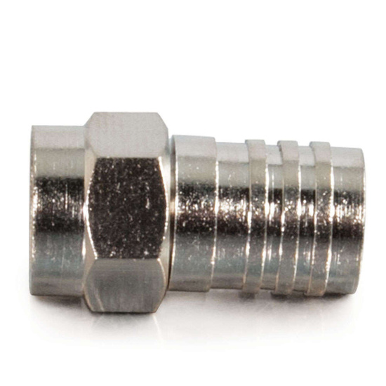 Eagle RG59 F Connector 10 Pack - Hex Crimp-On Coaxial Connectors For Video & Data