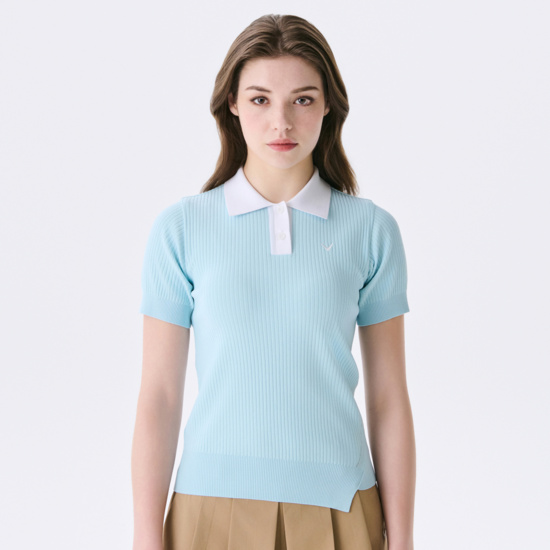 여름 언발란스 Y에리 반팔 풀오버