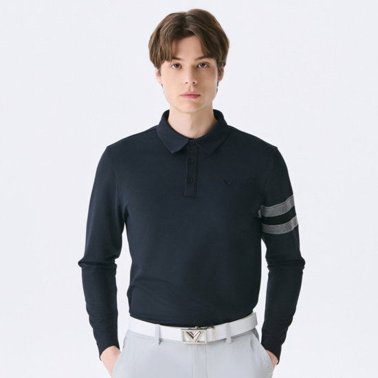 봄 피케 요꼬에리 긴팔 티셔츠