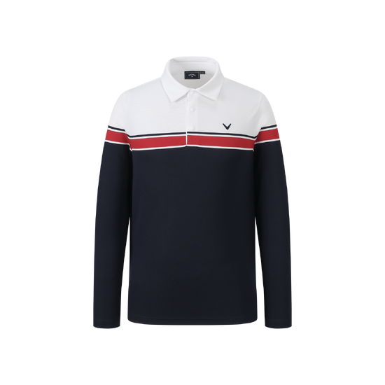 가을 남성 컬러블럭 폴로 티셔츠