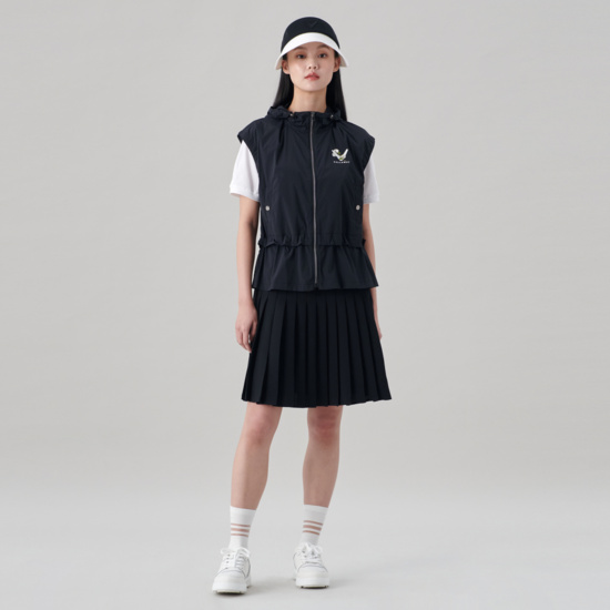 여성 봄 후드 우븐베스트