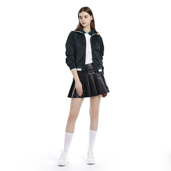 여성 프리미엄라인 비건레더 플리츠