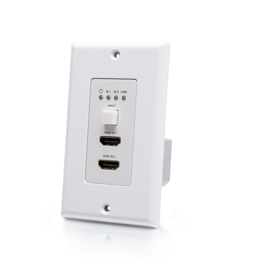 Dual HDMI® HDBaseT + RS232 over Cat Extender Single Gang Wall Plate