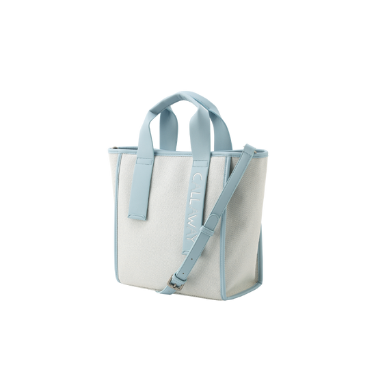 여성 투톤 캔버스 토트백