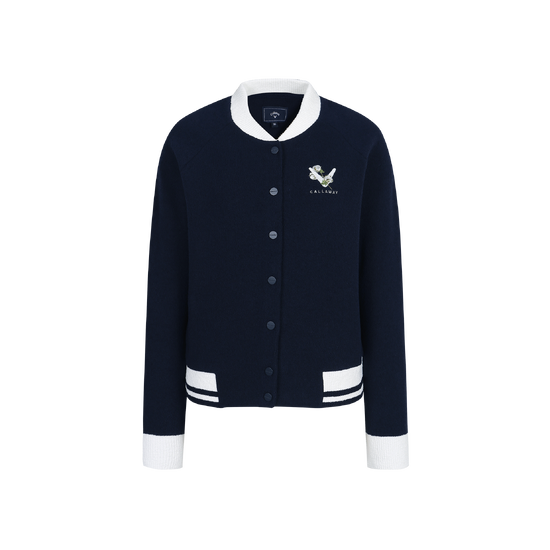 여성 봄 블루종 니트가디건