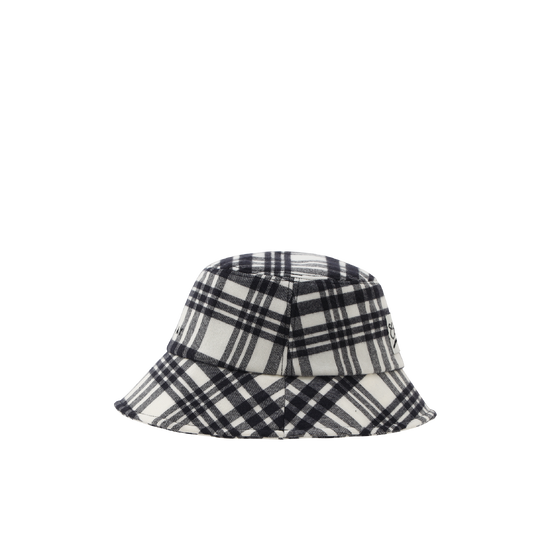 여성 빅체크 버킷햇