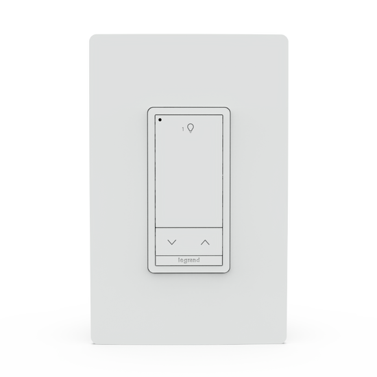 Wattstopper PLUS Wireless Slim Switch, 1B 1R, White