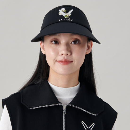 여성 와이드 리본 바이저