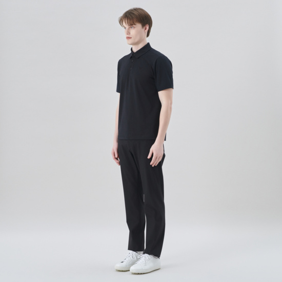 남성 여름 폴리 슬림 팬츠