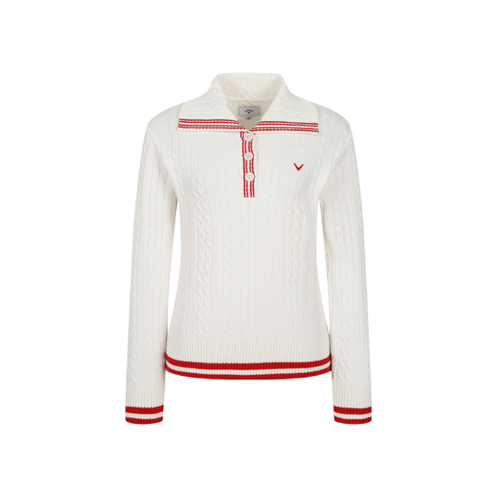 가을 여성 케이블 조직 풀오버