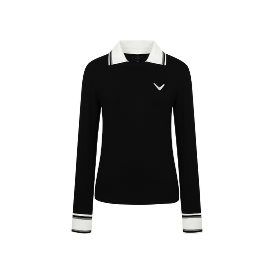 가을 여성 탈부착 카라 풀오버