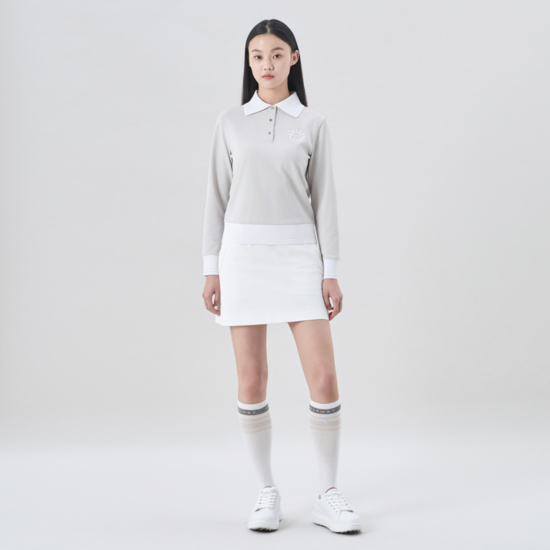 여성 봄 와플 일자핏 티셔츠