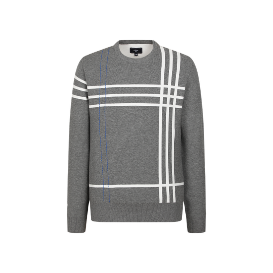 가을 남성 체크 패턴 풀오버