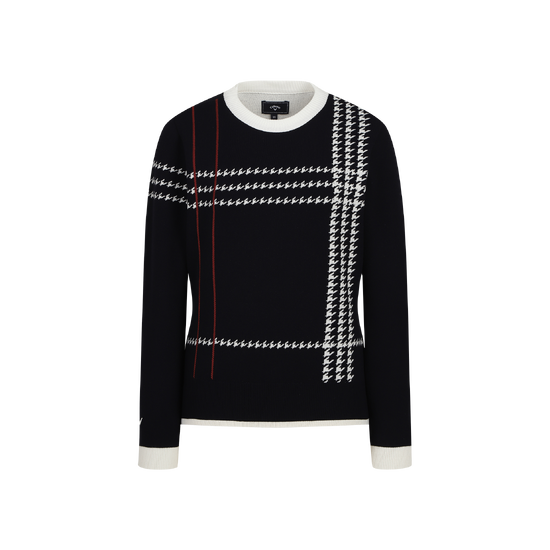 가을 여성 체크 패턴 풀오버