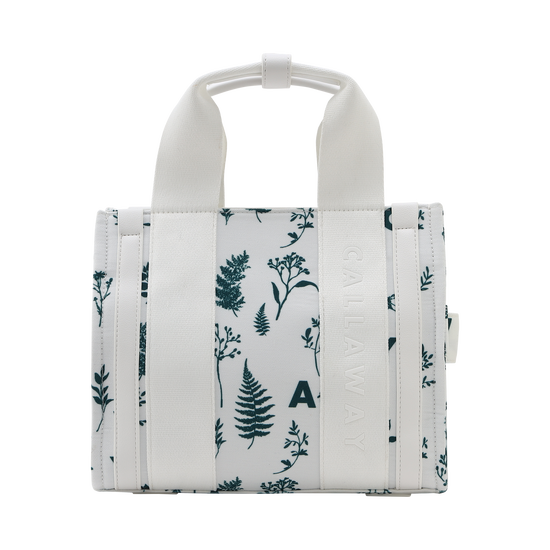 여성  플라워 패턴 스퀘어 토트백